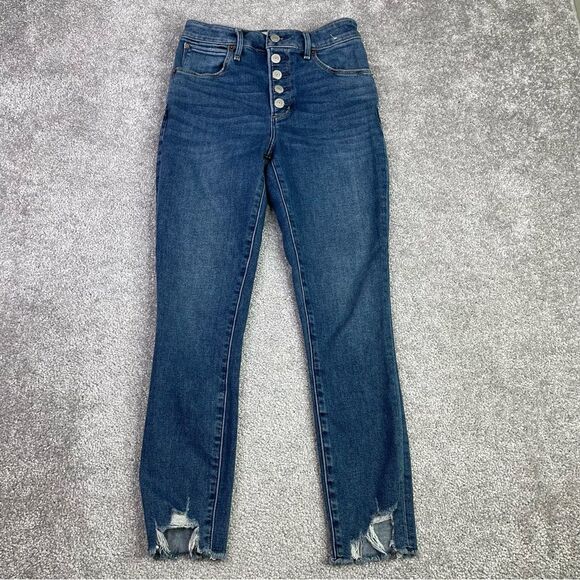 Abercrombie & Fitch Denim - Abercrombie & Fitch Jeans Womens 24 Short Blue Skinny Ankle High Rise Button Fly